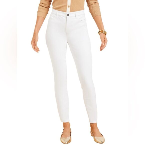 Talbots flawless five pocket jegging white denim size 10 - Picture 1 of 16